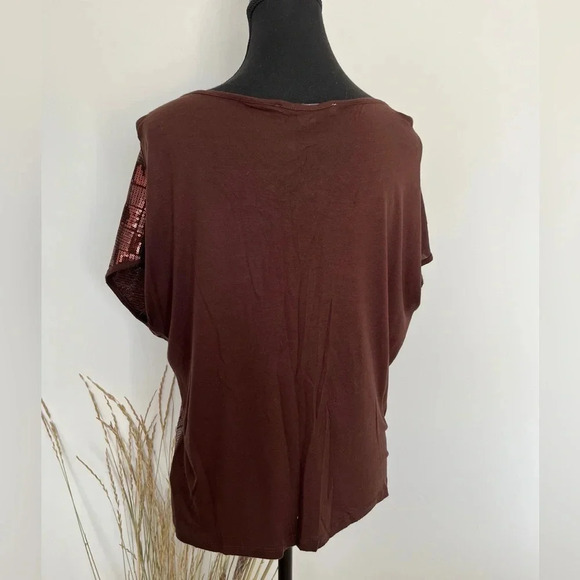 XXI Sequin brown shirt size medium - Picture 3 of 7